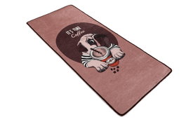 Conceptum Alfombra de Pasillo Pugs - Coffee 60 x 140 cm